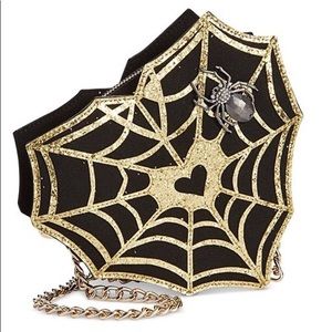 Betsey Johnson spider web purse